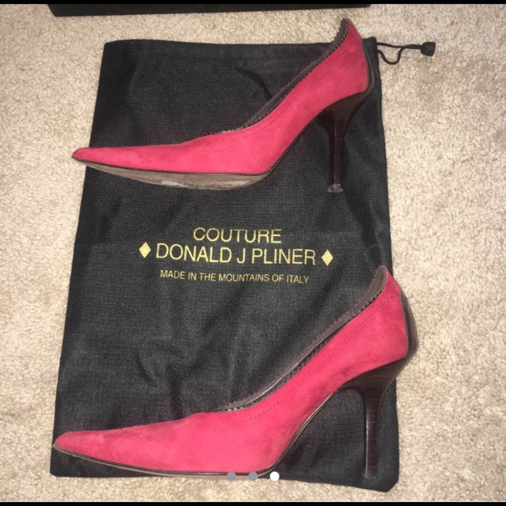 Red suede heels
